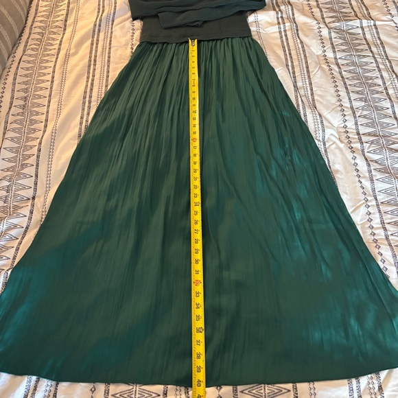 NWT Anthropologie Thea Twofer Sweater Maxi Dress Womens Holly Green Large - Picture 11 of 12